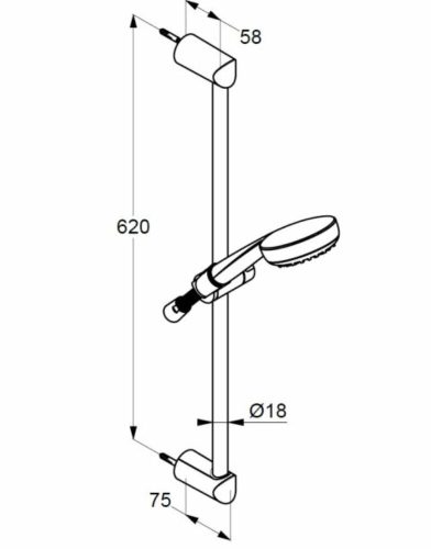 KLUDI-LOGO zuhanygarnitúra 1S L=600 mm