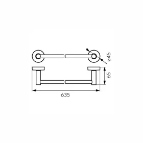 Ferro MEPHISTO törölközőtartó 600 x 70 mm  6828,0
