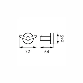 Ferro MEPHISTO dupla akasztó 60 x 60 mm 6856,0