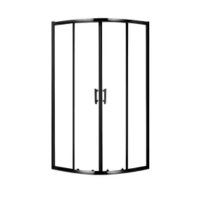   Viva AQUA Max Zuhanykabin ÍVES FEKETE Profil - 6 mm víztiszta vízlepergető üveg - 80 x 80 x 190 cm