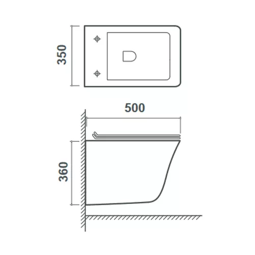 Strohm-Teka Dessin fali WC, soft close ülőkével 700370200