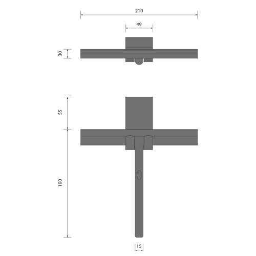 Sapho Polysan vízlehúzó matt szürke inox (72825.31)