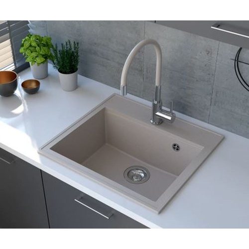 Mofém Zenit 1B Bézs gránit mosogató 1 medencés 560x510mm