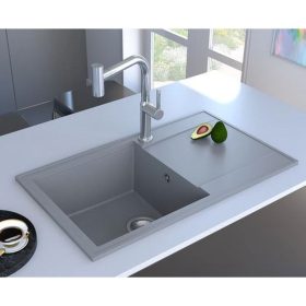   Mofém Zenit 78 1B1D Szürke gránit mosogató 1 medence + csepptálca 780x460mm