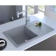 Mofém Zenit 78 1B1D Szürke gránit mosogató 1 medence + csepptálca 780x460mm