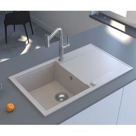   Mofém Zenit 86 1B1D Bézs gránit mosogató 1 medence + csepptálca 860x500mm