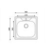Mofém EVO2 1B mosogató rozsdamentes 1 medencés 480x480mm, szatén