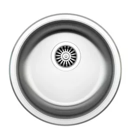   Mofém EVO2 435 mosogató rozsdamentes 1 medencés kerek d435mm, csaplyuk nélkül,  szatén