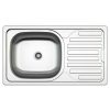 Mofém EVO2 1B1D mosogató rozsdamentes 1 medence +csepptálcca 780x435mm, szatén