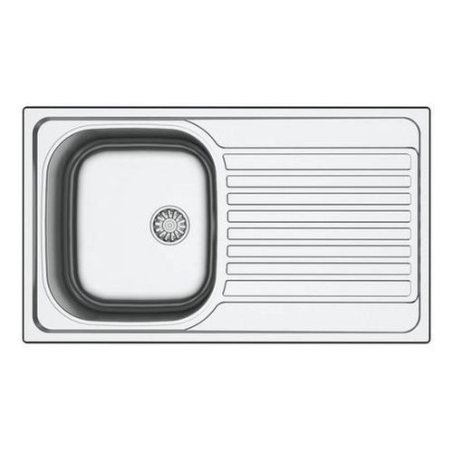 Mofém Infinite 1B1D mosogató rozsdamentes 1 medence + csepptálca 860x500mm, polírozott