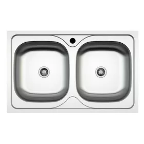   Mofém EVO2 2B mosogató rozsdamentes 2 medencés 800x500mm, szatén