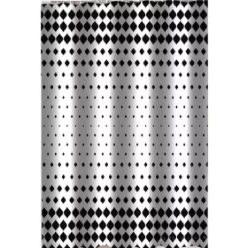   Zuhanyfüggöny - BLACK AND WHITE - Impregnált textil - 180 x 200 cm