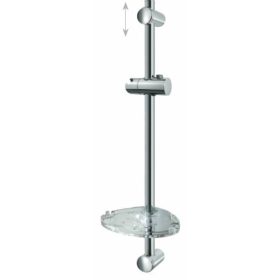   Strohm-Teka BALTIC Zuhanyrúd 60cm d25mm, szappantartóval, állítható furattávolsággal 7900150