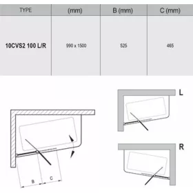 Ravak Kádparaván 10CVS2-100 R fehér+Transparent