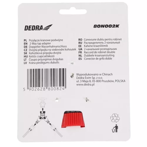 Dedra kettős csatlakozó 3/4"-1" (80N002K)