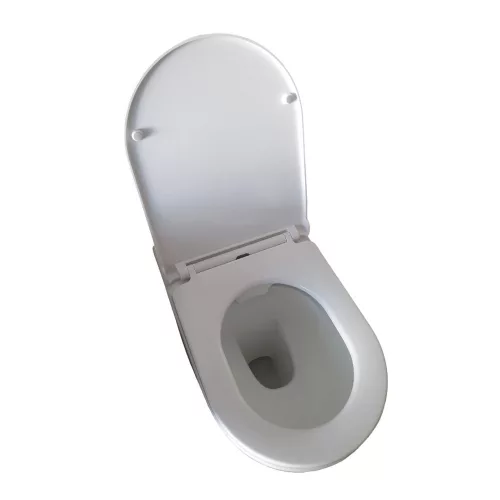 Eros OVAL álló WC ülőkével komplett - perem nélküli öblítés - alsó / hátsó kifolyású