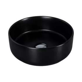   EROS SIMPLE 8 - PULTRA ültethető - Top Counter - porcelán mosdó - MATT FEKETE - 36 x 36 x 13 cm