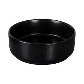   EROS SIMPLE 8 - PULTRA ültethető - Top Counter - porcelán mosdó - MATT FEKETE - 36 x 36 x 13 cm