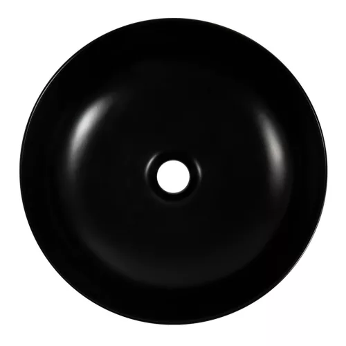 EROS RAISE - PULTRA ültethető - Top Counter - porcelán mosdó - MATT FEKETE - O - O 41 cm