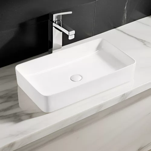 EROS - Top Counter pultra ültethető porcelán mosdó - SLIM 2 - 61 x 35 x 11 cm