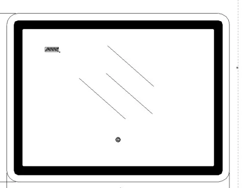 AURA Led TOUCH fürdőszobai tükör - páramenetesítővel - órával - fekvő - 60 x 80 cm