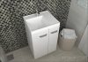 PIRAMIDA EURIDIKA 50L fali / álló fürdőszobabútor öntött műmárvány mosdókagylóval 50 X 38 cm