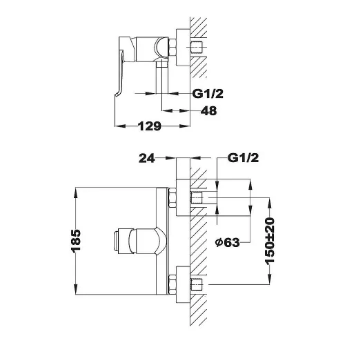 Strohm-Teka Ethika zuhany csaptelep zuhanyszettel Króm 842326200