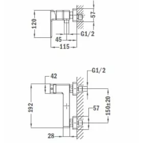 Strohm-Teka Soller zuhany csaptelep Króm 852311200