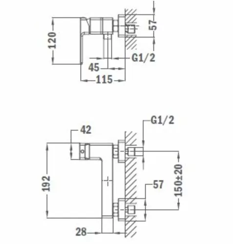 Strohm-Teka Soller zuhany csaptelep Króm 852311200