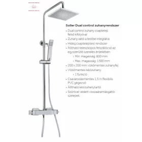 Strohm-Teka Dual control zuhanyrendszer Króm 852780200
