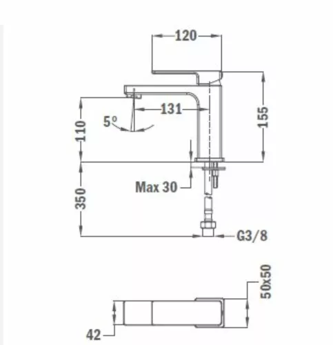 Strohm-Teka Soller mosdó csaptelep Króm 853461250