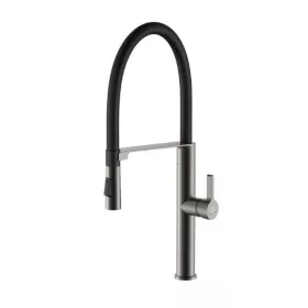   Mofém STARDUST mosogató csaptelep Grafit szürke PVD, rugalmas kifolyócsővel