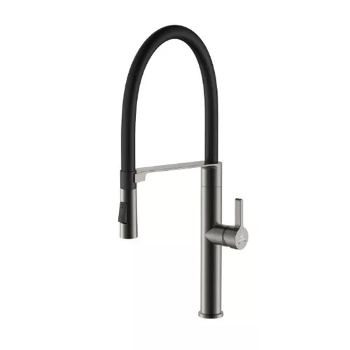 Mofém STARDUST mosogató csaptelep Grafit szürke PVD, rugalmas kifolyócsővel