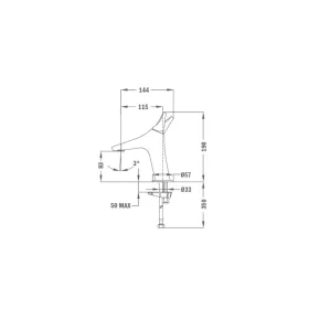 Strohm-Teka Sense mosdó csaptelep M  Króm 913460200