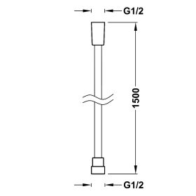   Tres SATIN zuhanycső 150cm, csavarodásmentes, KRÓM (913460915)