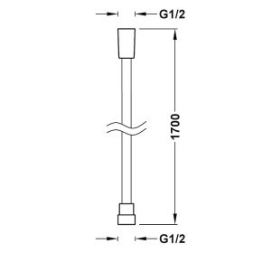   Tres SATIN zuhanycső 170cm, csavarodásmentes, MATT FEHÉR (9134609BM)