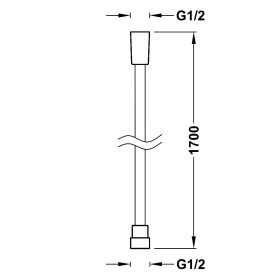   Tres SATIN zuhanycső 170cm, csavarodásmentes, KRÓM (9134609)