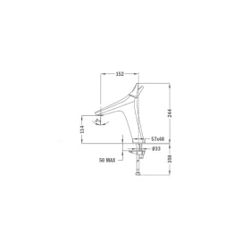 Strohm-Teka Sense mosdó csaptelep L Króm 913860200