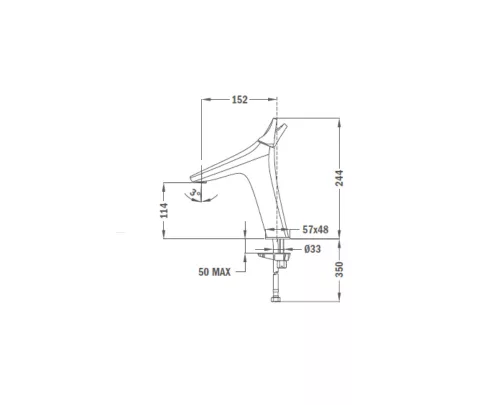 Strohm-Teka Sense mosdó csaptelep L Króm 913860200