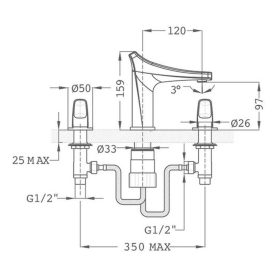   Strohm-Teka Sense alsó bekötésű mosdó csaptelep  Króm 914310200