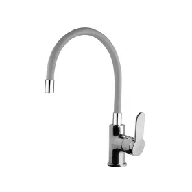   NewArc DOMINO álló mosogató csaptelep króm - SZÜRKE flexibilis kifolyócsővel