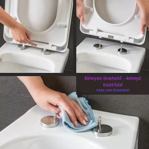 CeraStyle NOURA WC ülőke - duroplast - lecsapódásgátlós - könnyen levehető klikk rendszerű