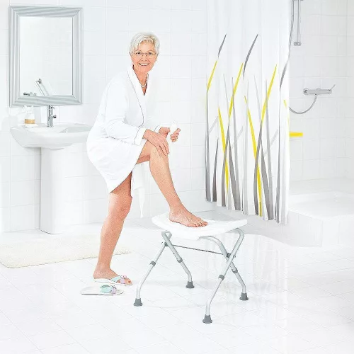 Sapho RIDDER Fürdőszobai szék, összehajtható, fehér (A0050301)
