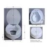 Sapho RIDDER Magasított WC-ülőke, 10cm, fehér (A0071001)