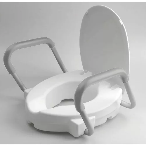 Sapho RIDDER Magasított WC-ülőke, kapaszkodóval, fehér (A0072001)