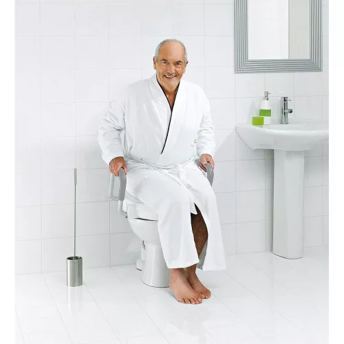 Sapho RIDDER Magasított WC-ülőke, kapaszkodóval, fehér (A0072001)