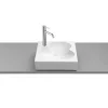 Roca OHTAKE mosdó pultra 41x41/10,5cm, porcelán, fehér, bal csaplyukas, (A327A14000)