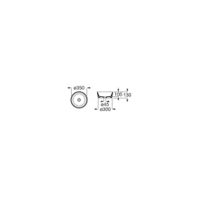   Roca OPTICA mosdó pultra tehető d35/13cm fehér, csaplyuk és túlfolyó nélkül (A327B15000)