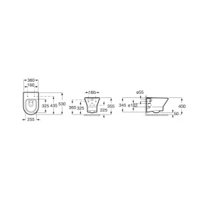 Roca NEXO fali WC Rimless A34664L000