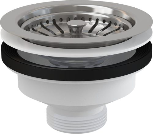 AlcaPlast A37 Mosogató leeresztő 6/4" rozsdamentes ráccsal DN115